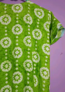 Green Cotton Night Wear