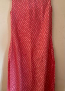SRISHTI Pink Chevron Print Kurta