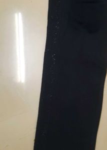 Black Textured Leggings
