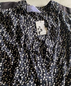 New Remanika Black Printed Lenzing Modal Top–XS
