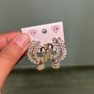 Elegant Peacock Jhumka Earrings