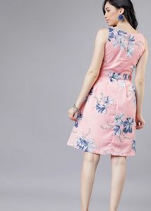 Chic Floral Print Sleeveless Dress