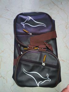 faux leatger Stylish Kangaroo Print Duffle Bag