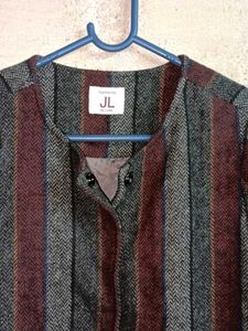 Striped Button-Up Jacket
