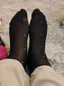 Patterned Black Tights