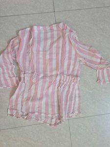 Pink and White Striped top