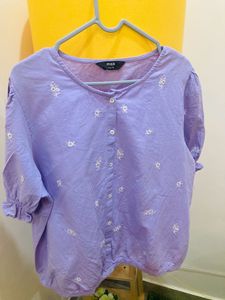 Sweet Light Purple Cute Top