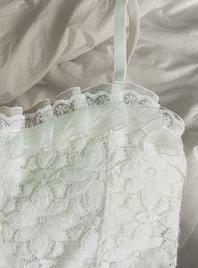 Lace Corset Top with Pearl Detail