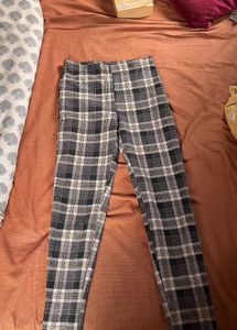 Forever 21 Plaid High-Waisted Pants