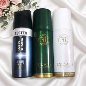 3 Perfume Body Deodorants Set
