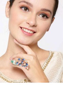 Priyaasi Peacock Finger Ring