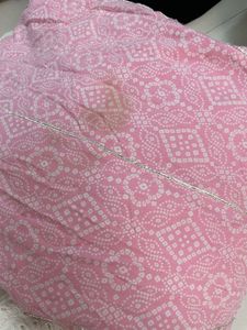 Elegant Pink Bandhani Gown