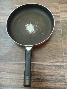 Used Red Non-stick Frying Pan