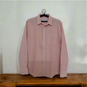 Men's Pink Striped Button-Up Shirt