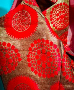 Red &amp; Gold Blouse