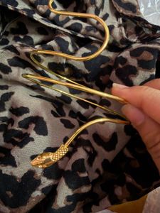Gold Snake Arm Cuff Bracelet