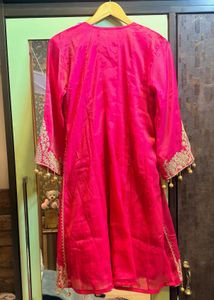 KTT heavy mirror &amp; zari work Tissue Kurta Set