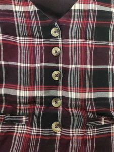 Plaid Button-Up Vest
