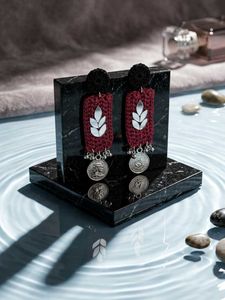 Boho Crochet Earrings with Coin Charm(Navratri)