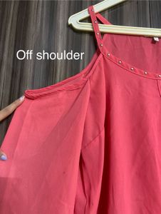 Chic Cold Shoulder Embellished Top