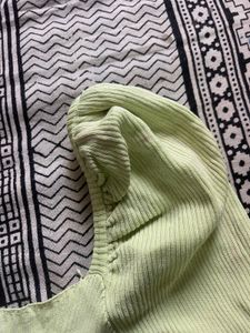 Green Puff Sleeve Top