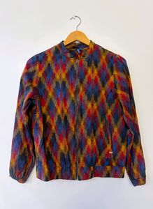 Chumbak Ikat Bomber Lightweight Jacket