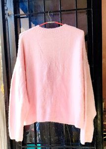 Pink Bow Detail korean Knit Sweater top