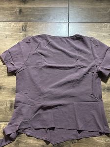 Elegant Purple Short Sleeve Top