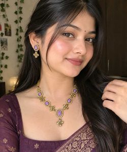 Elegant Lavender Stone Jewellery Set