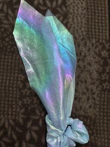 2 Sparkly Blue and green Scrunchie