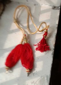 Red Beaded Tassel Jewellery Accessory