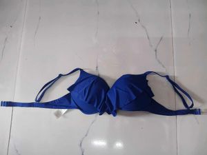 Blue Ruffled Bikini Top(1400)