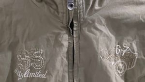 Stylish Hooded Khaki Jacket