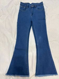 Women's Blue Flared Denim Jeans