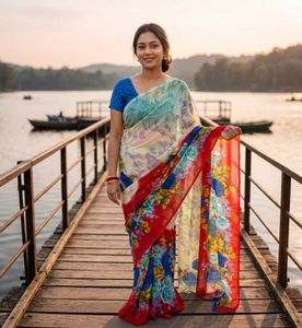 Chiffon Floral Saree