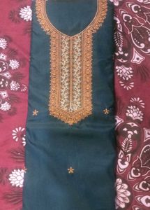 Embroidered Teal kurta n salwar material