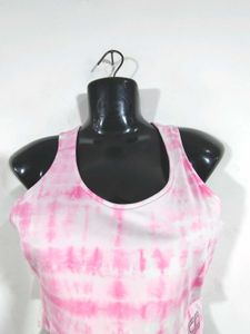 Pink And White Shade Active Wear Top (Women's)