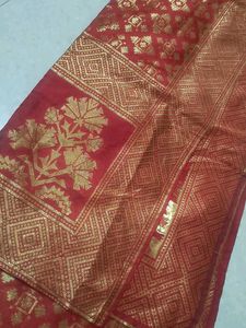 Elegant Maroon Banarasi Dupatta