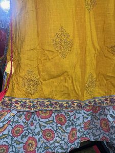Yellow Floral Print Kurta