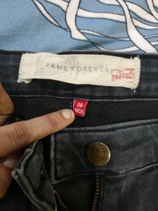 Charcoal Black Monkey Wash Jeans