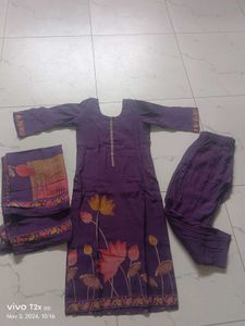 Purple Floral Print Salwar Kameez|Price Slashed😍