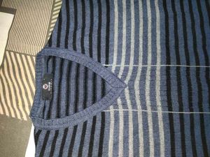 Striped V-Neck Sweater duke brand.