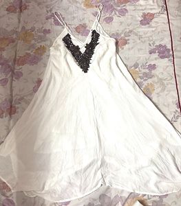 Beaded neckline dress