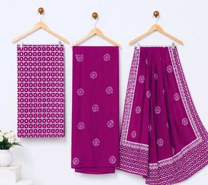 Purple Pure Cotton Suit