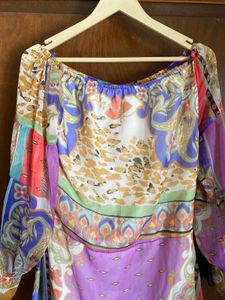 Boho Off-Shoulder Print Mini Dress