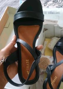 Chic Black Strap Heels