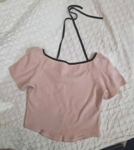 Cute Bat Detail Pink Top