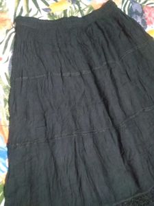 Black Tiered Maxi Skirt