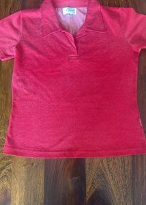 Red White Jaded Polo T-Shirt