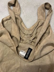 Ruched Drawstring Knit Crop Top
